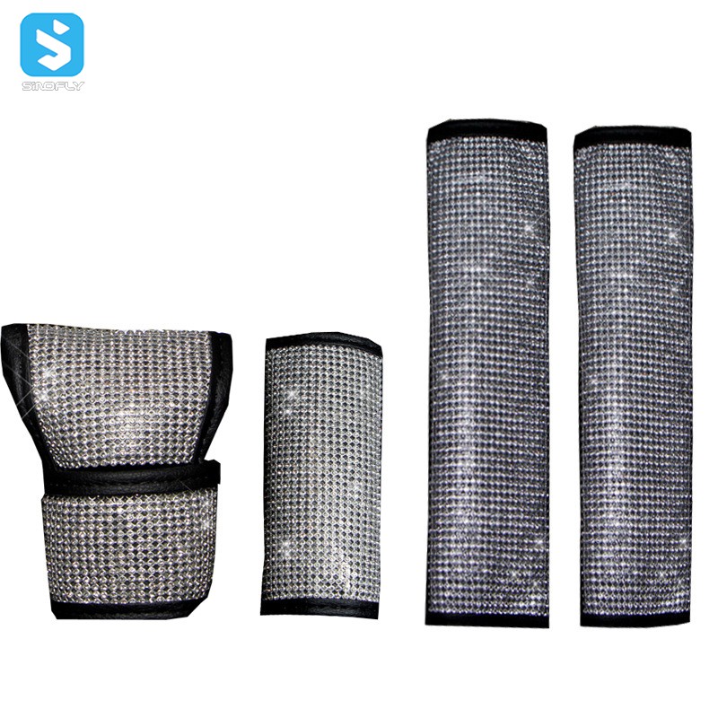 Diamond Leather cover for car Safe belt /gear shift/handbrake